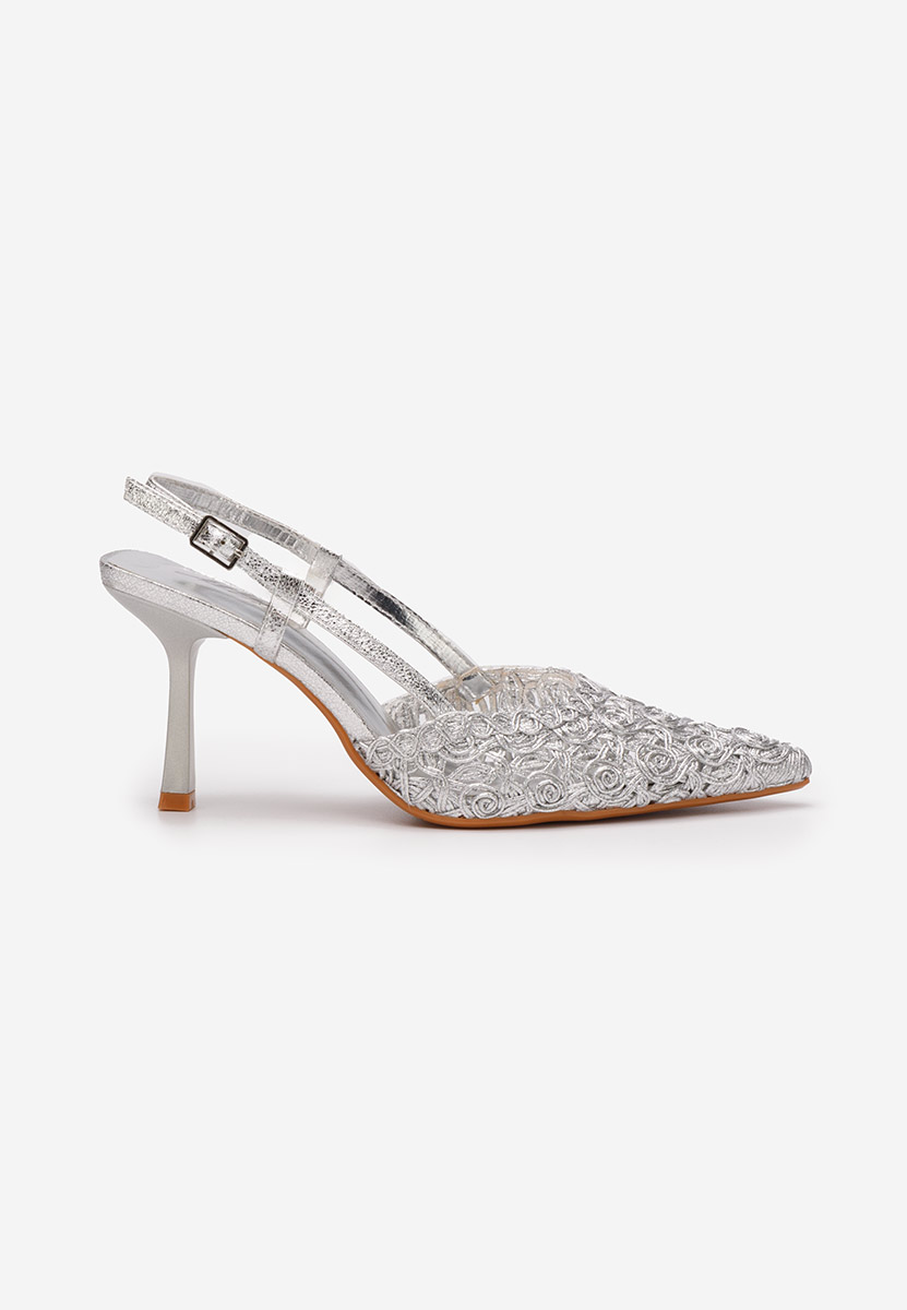 Azzie ezüst slingback