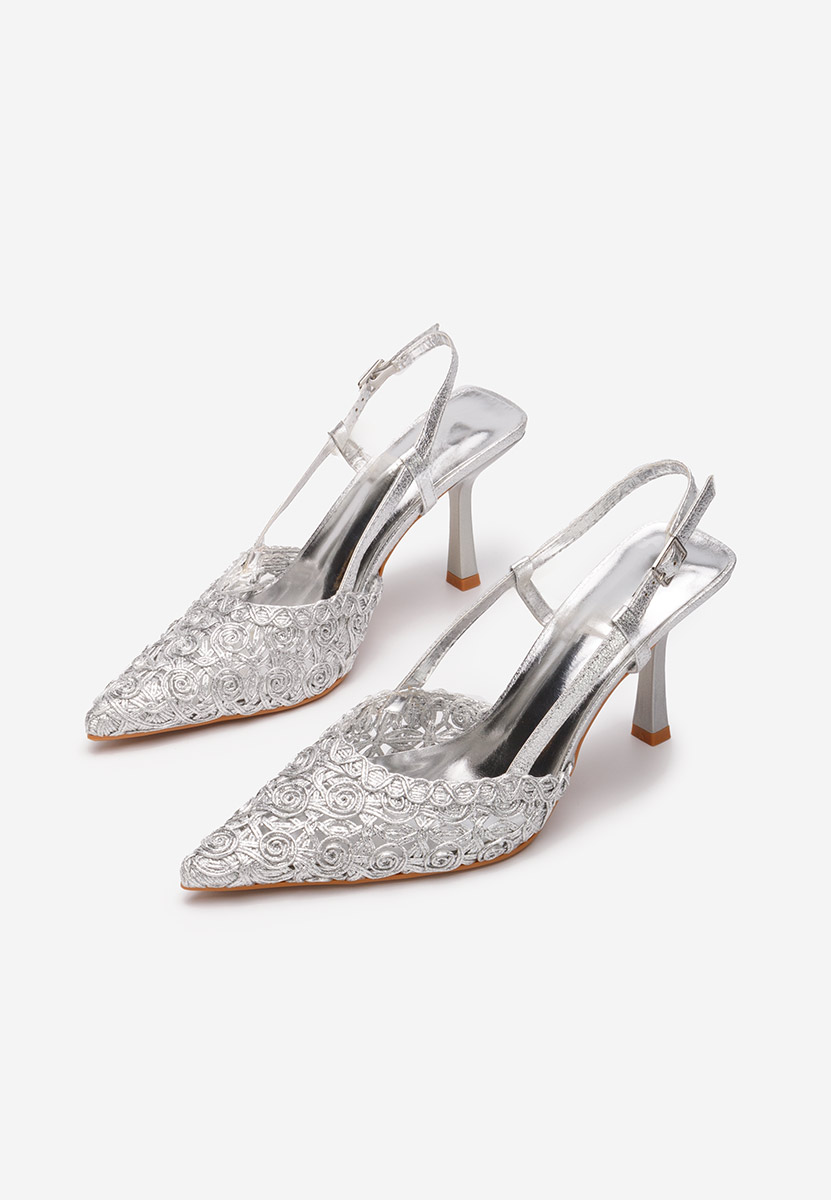 Azzie ezüst slingback