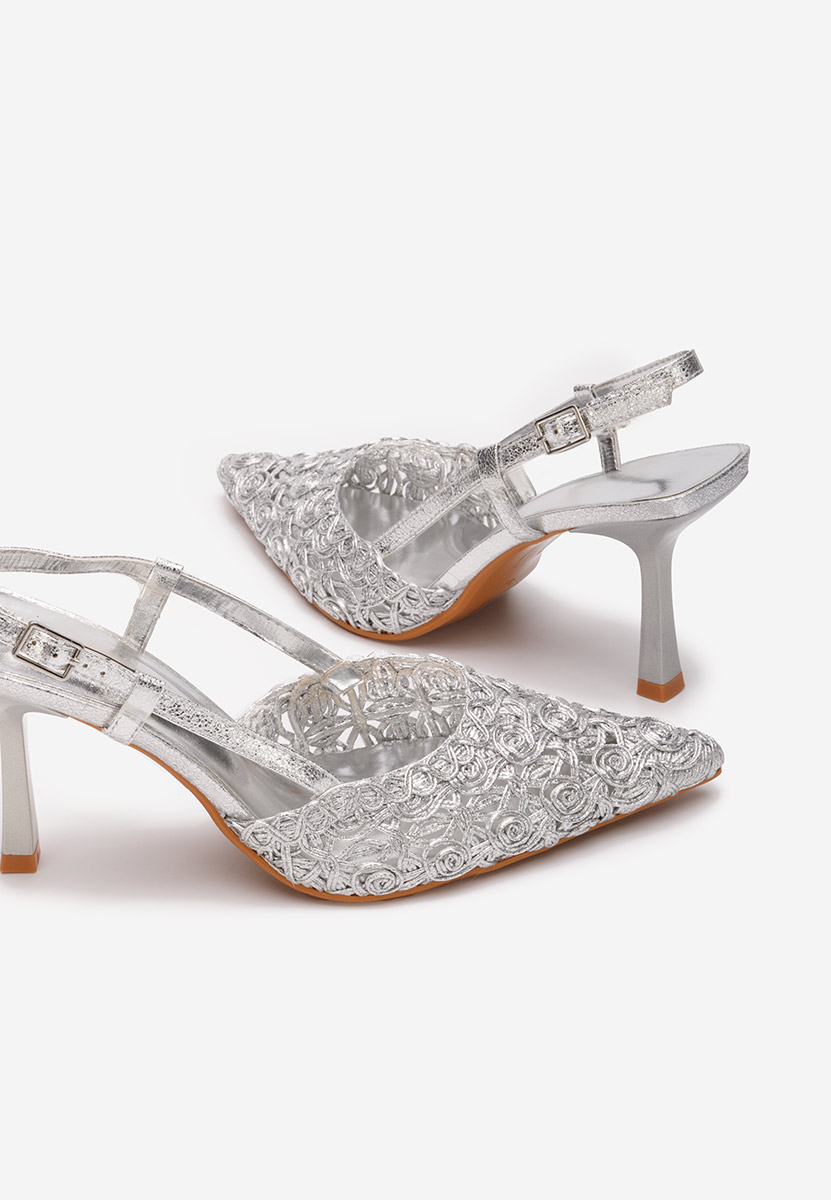 Azzie ezüst slingback