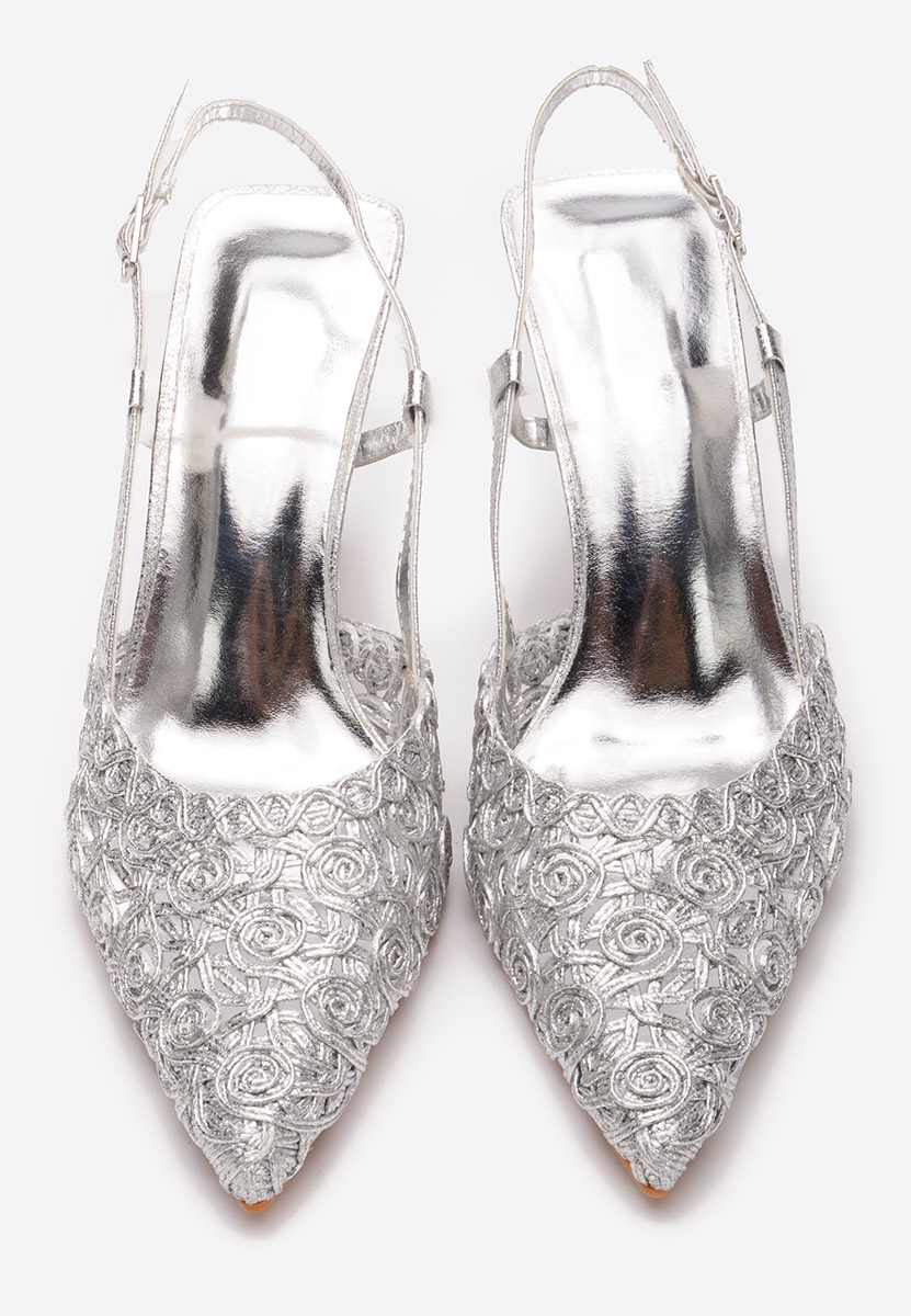 Azzie ezüst slingback