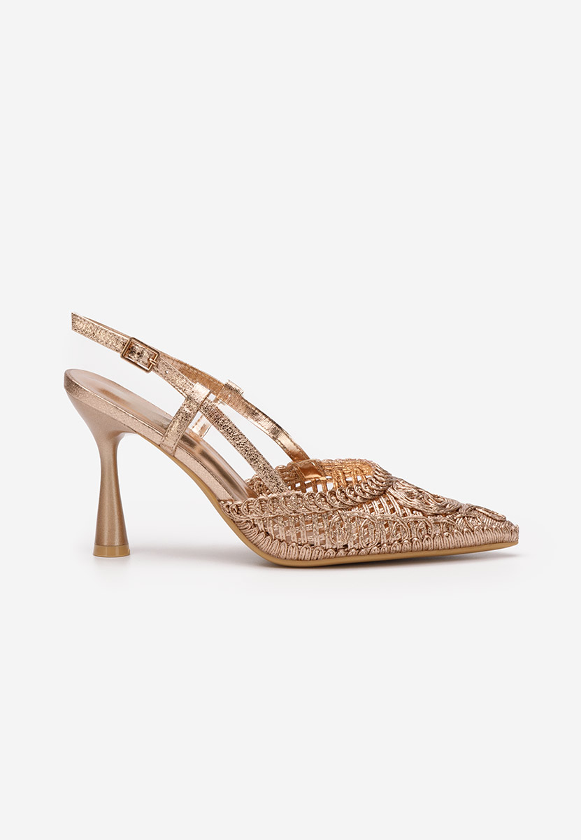 Azzie v2 pezsgő színű slingback