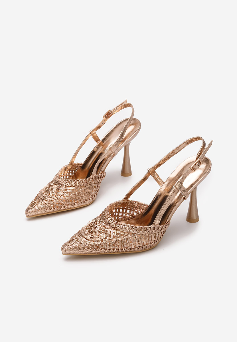 Azzie v2 pezsgő színű slingback