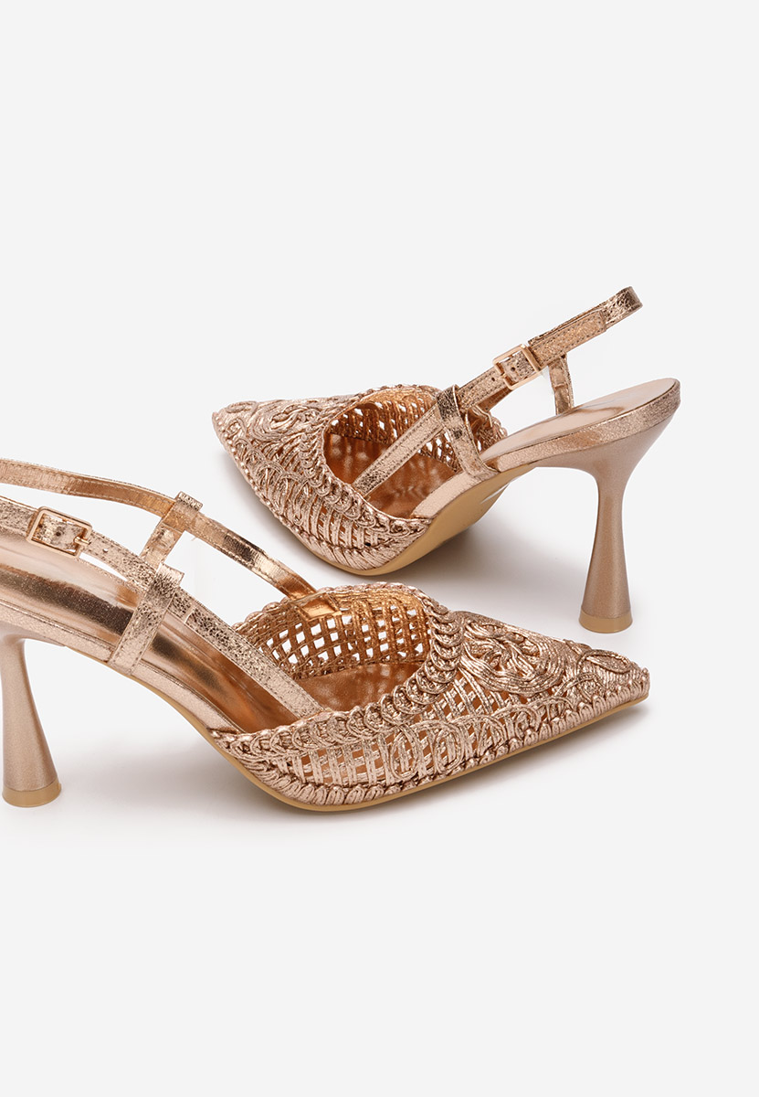 Azzie v2 pezsgő színű slingback