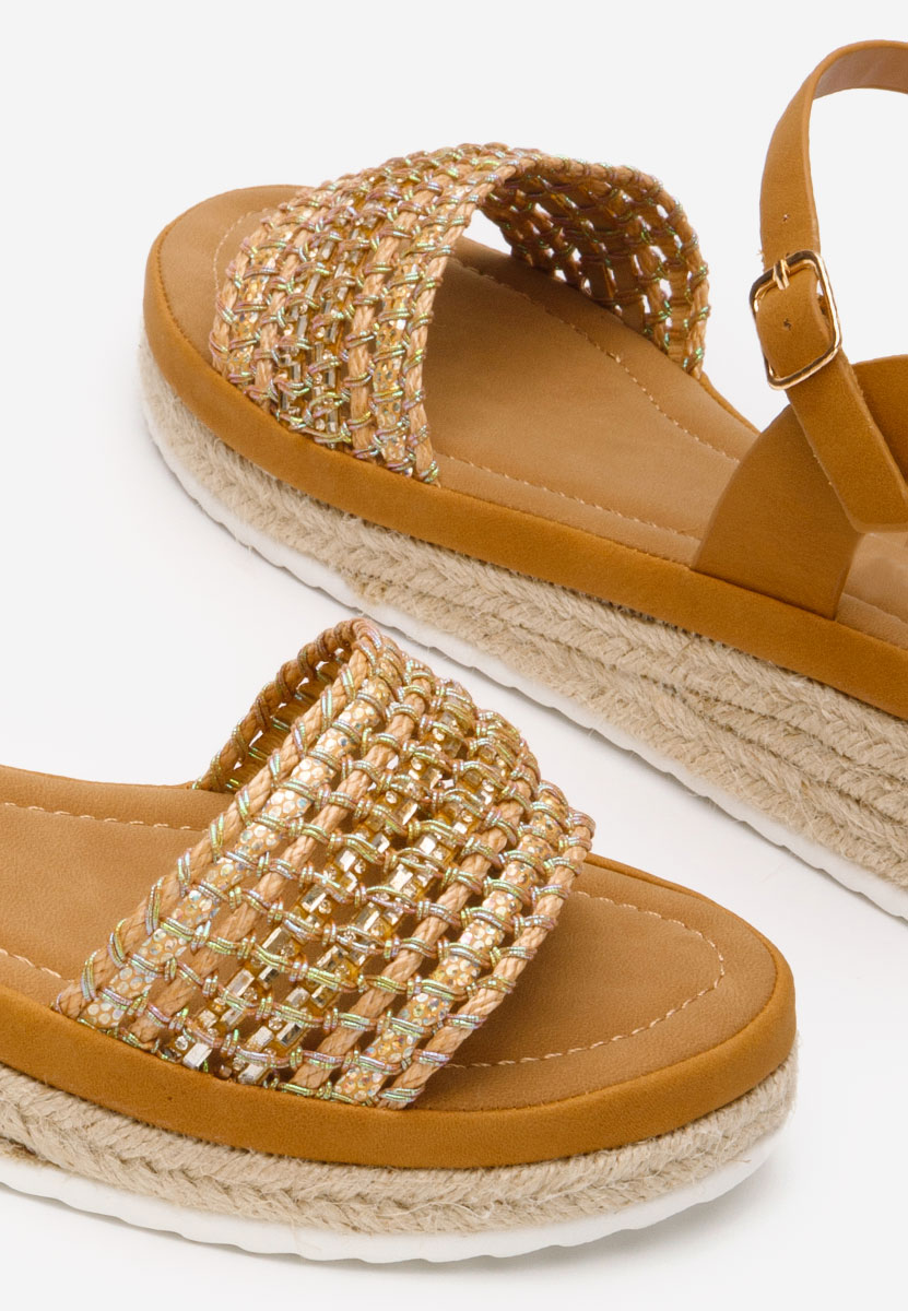 Ergela camel espadrilles szandál