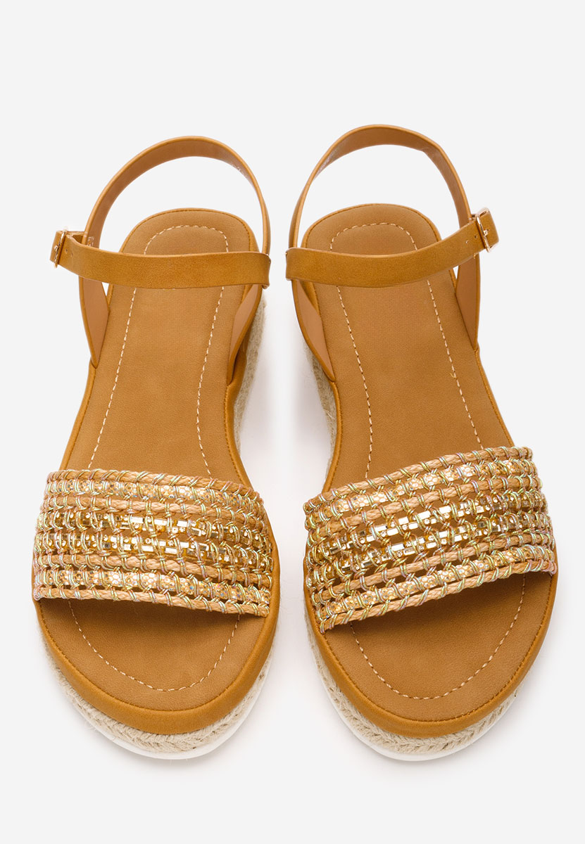 Ergela camel espadrilles szandál