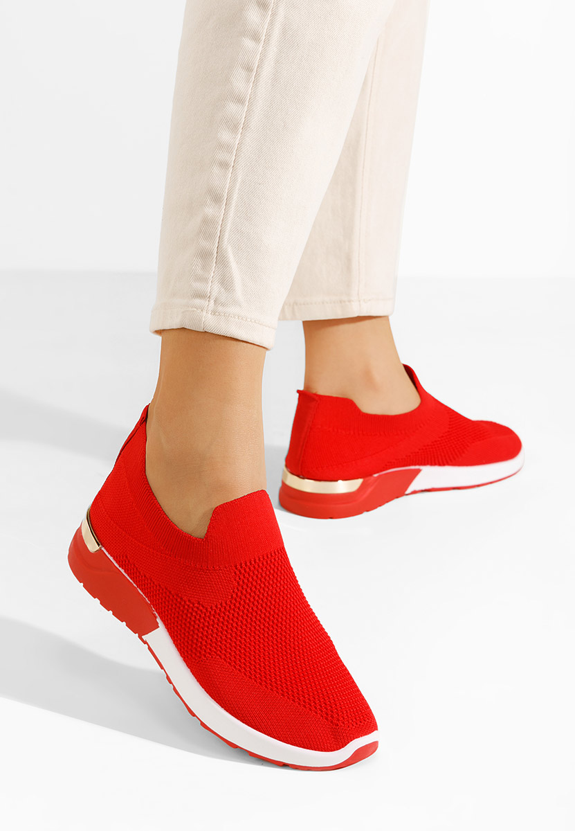Slip-on aderine piros női tornacipő