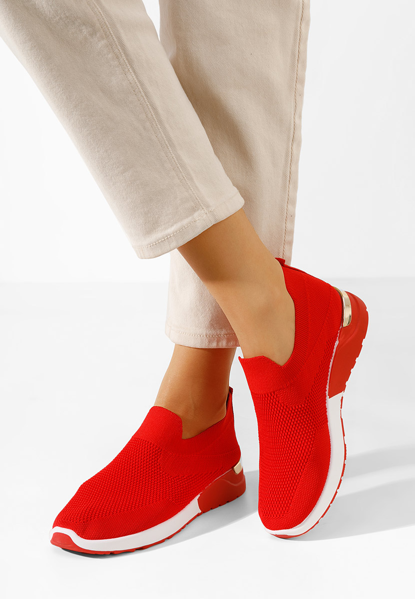 Slip-on aderine piros női tornacipő