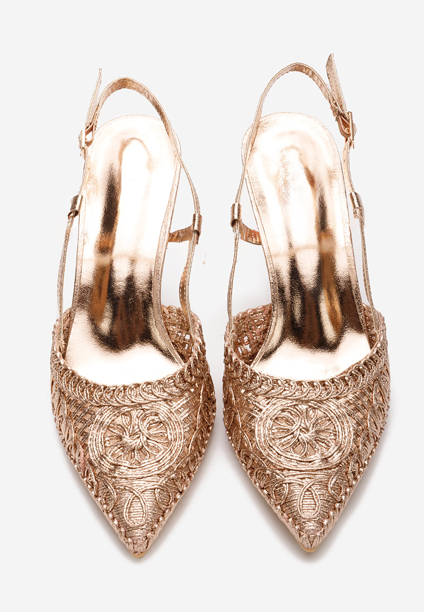Azzie v2 pezsgő színű slingback