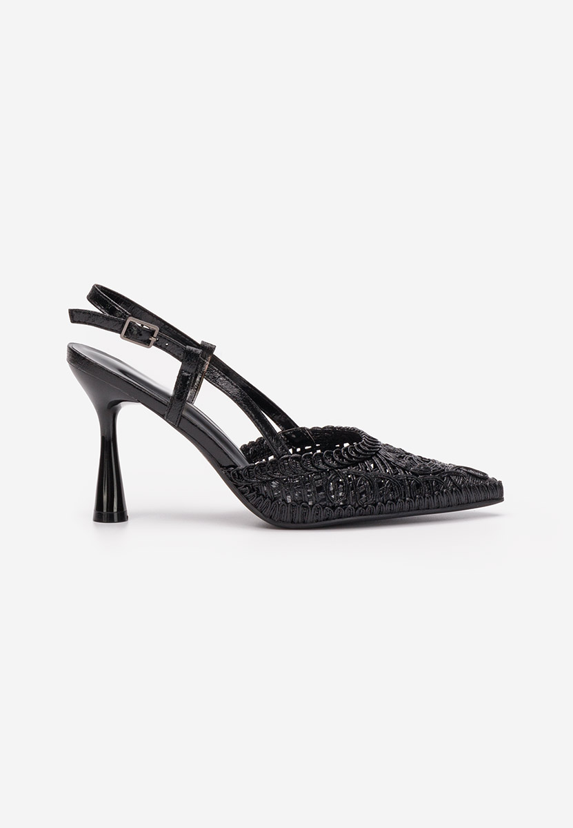 Azzie v2 fekete slingback