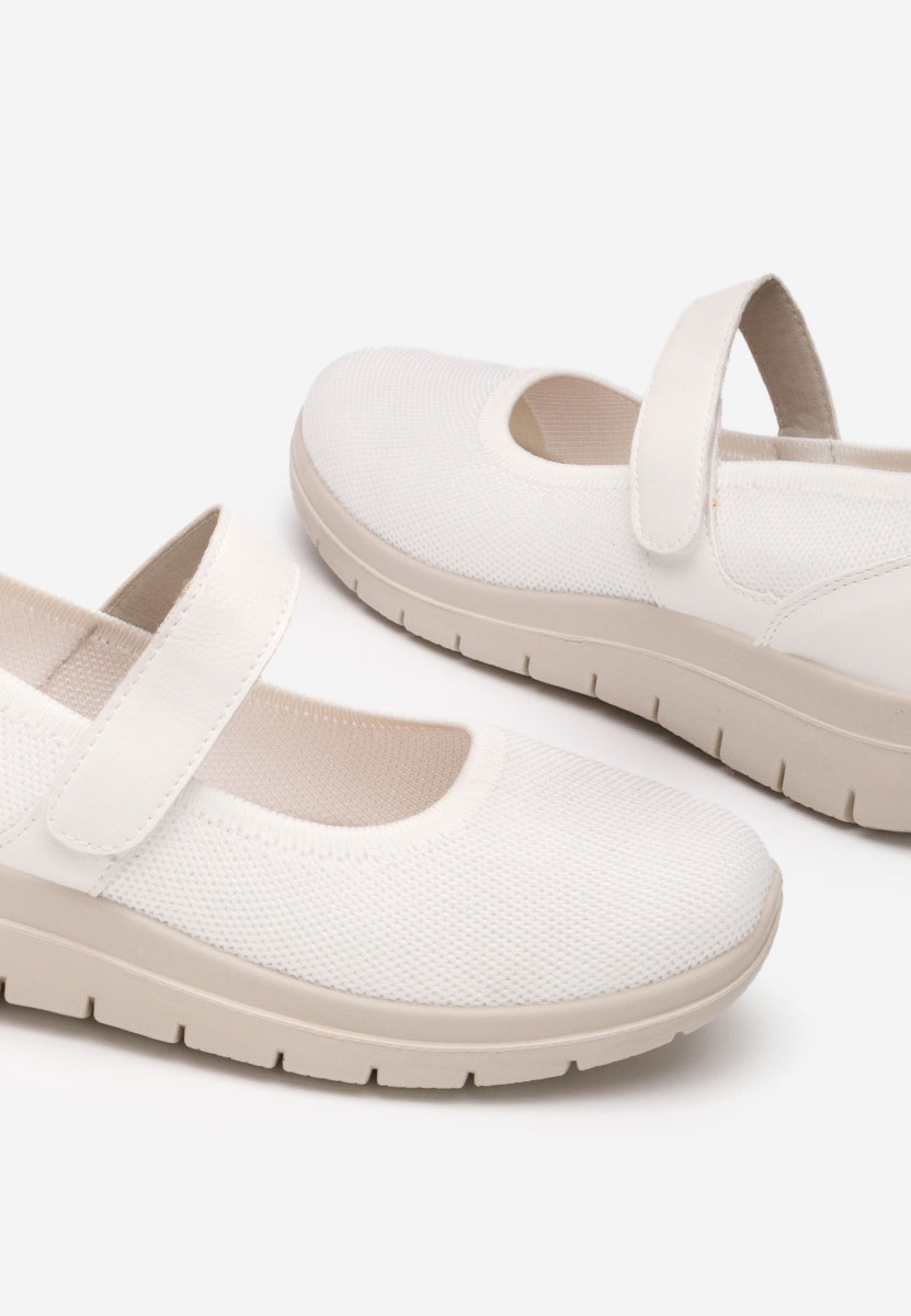 Maila fehér pántos balerina cipő