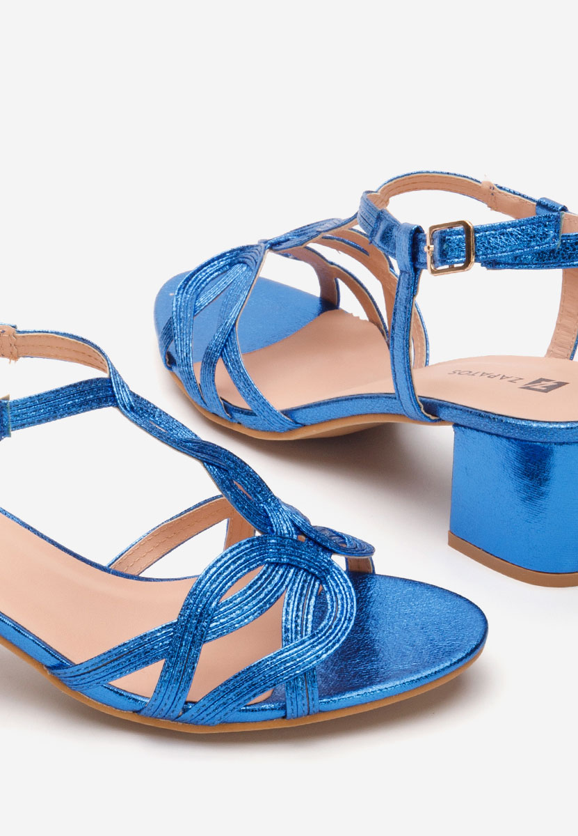 Siltia kék vastag sarkú szandál 