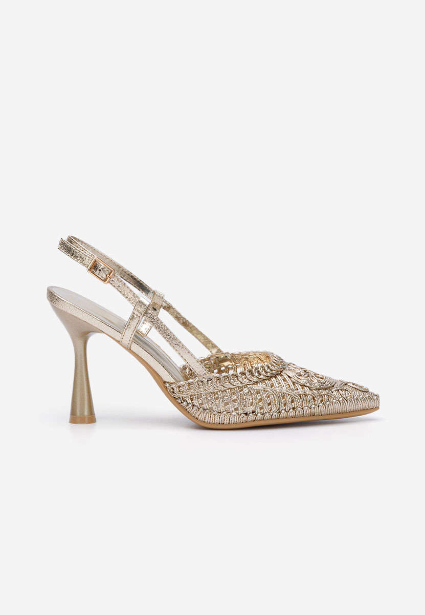 Azzie v2 aranyszínü slingback
