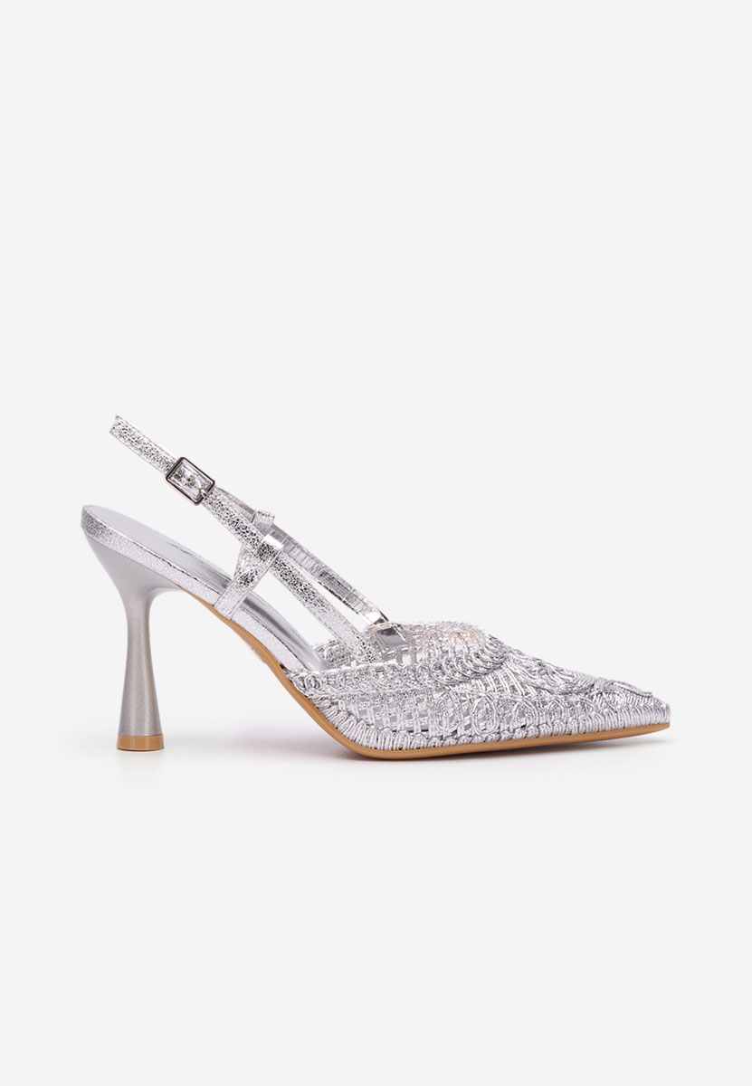 Azzie v2 ezüst slingback