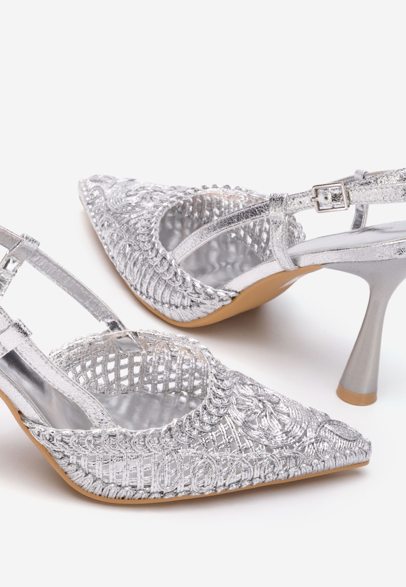Azzie v2 ezüst slingback
