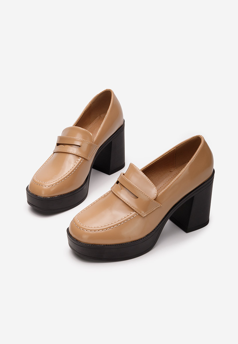 Meilani bézs női loafer cipő