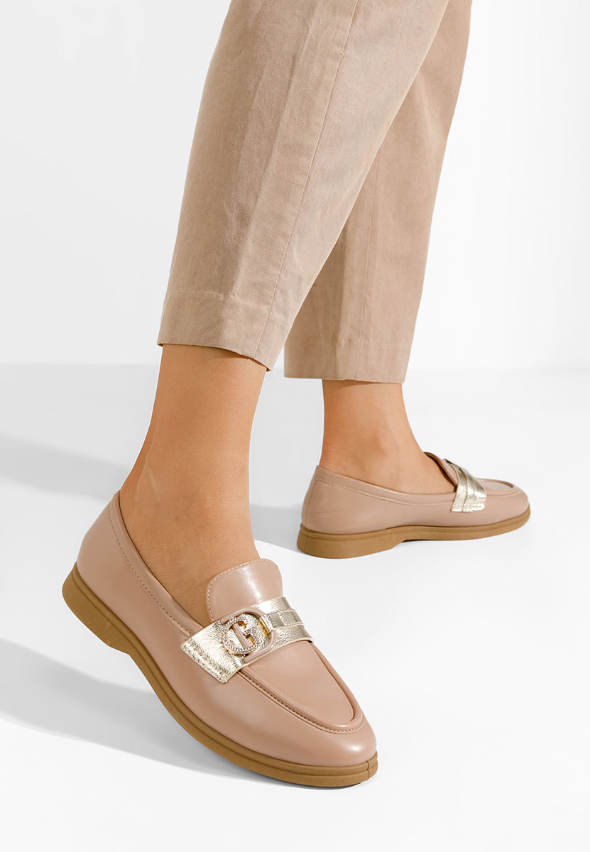 Garina khaki női loafer
