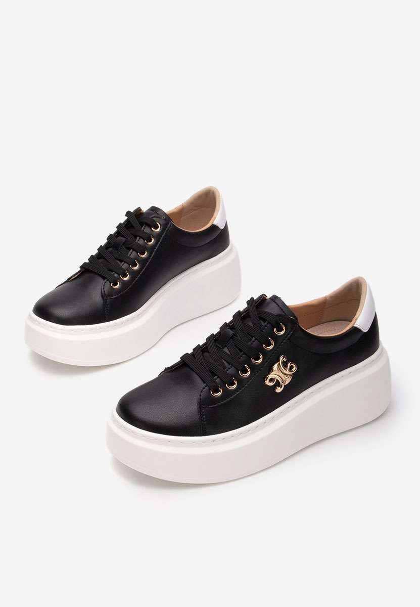 Caliana fekete telitalpú platform sneaker