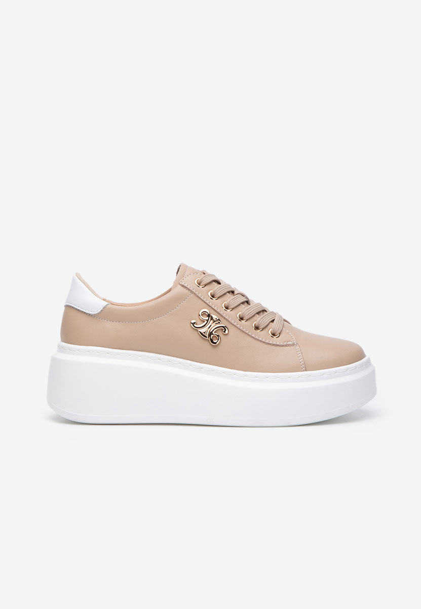 Caliana khaki telitalpú platform sneaker