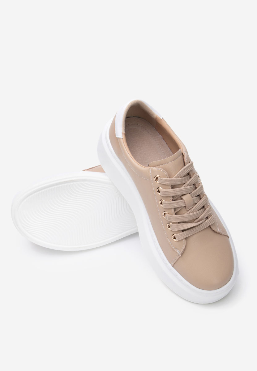 Caliana khaki telitalpú platform sneaker