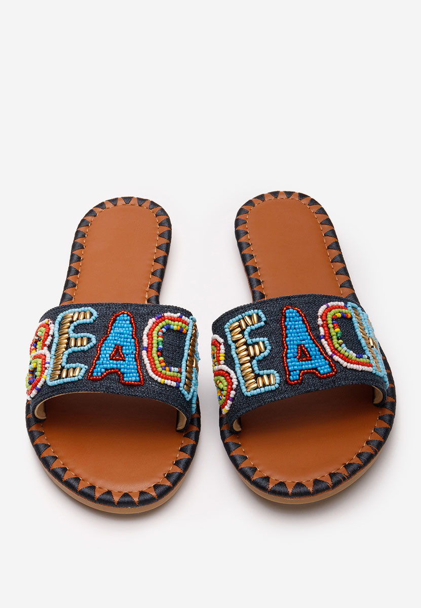 Karianna tengerészkék női papucs