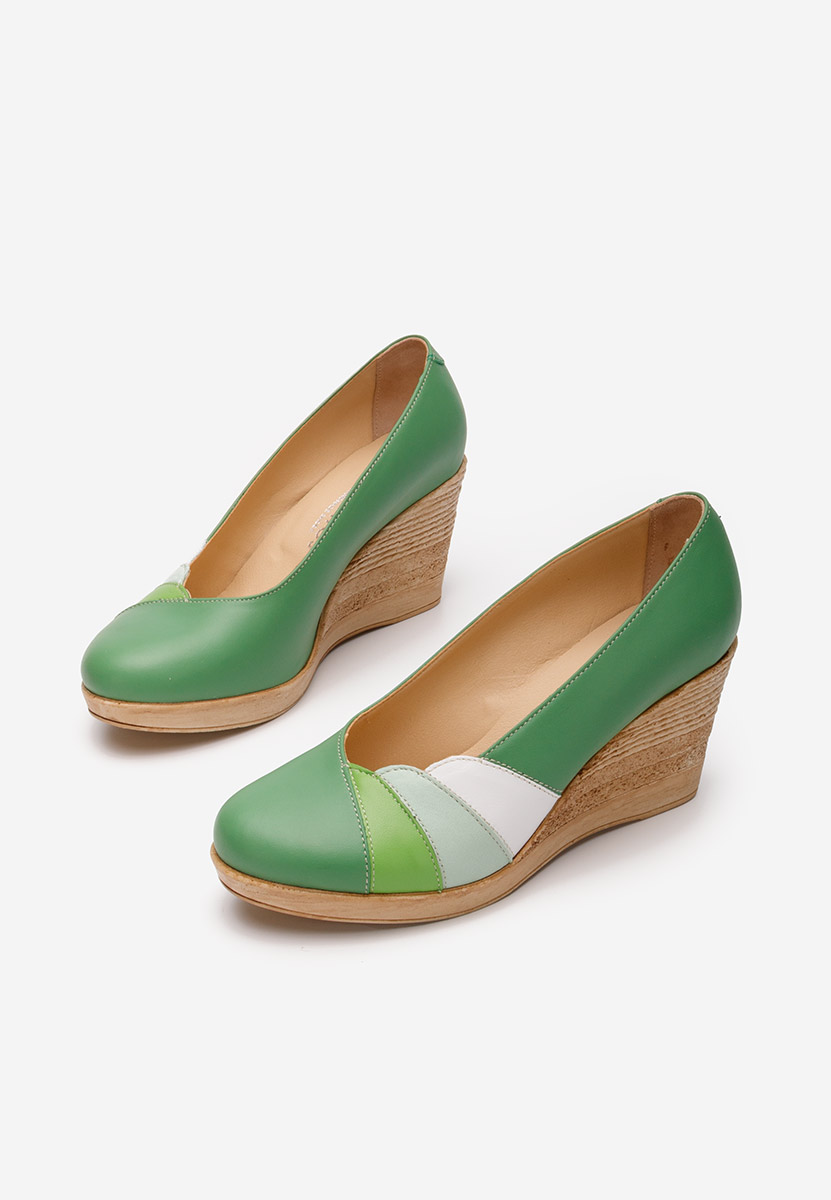 Iryela zöld platform cipők