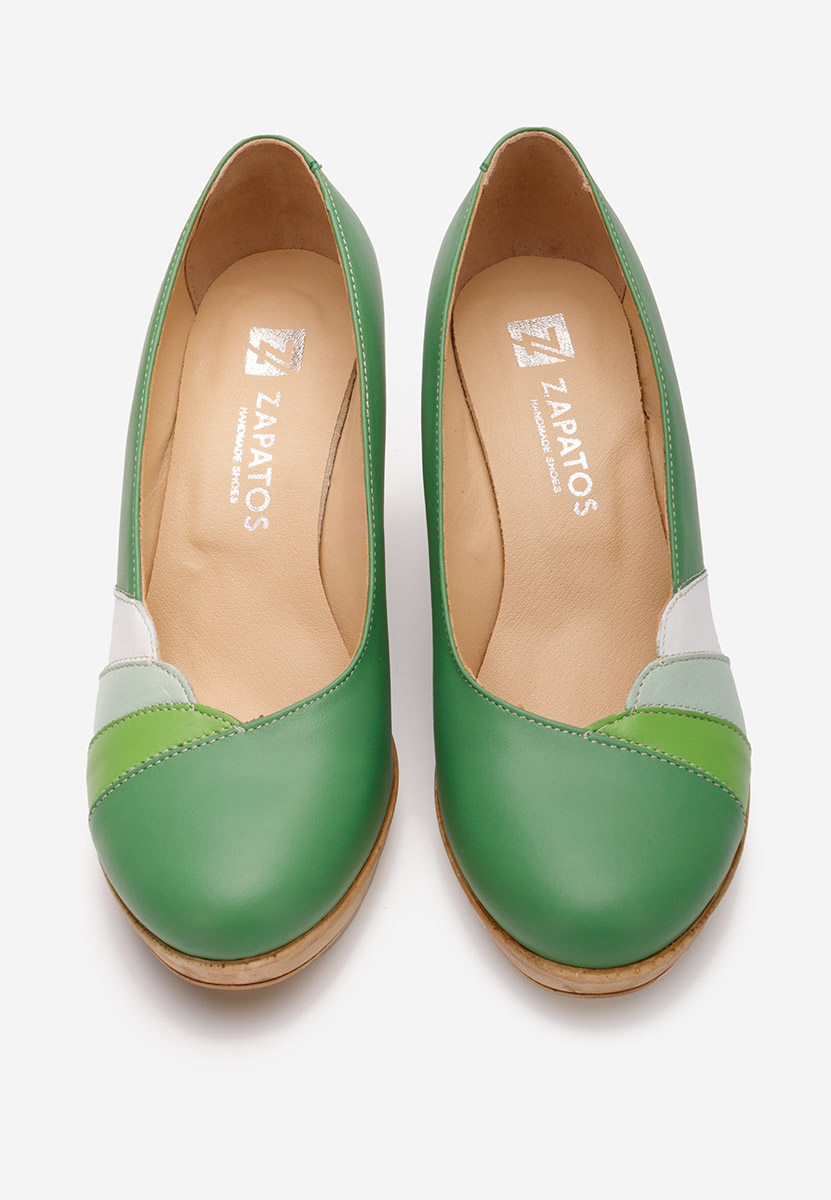 Iryela zöld platform cipők