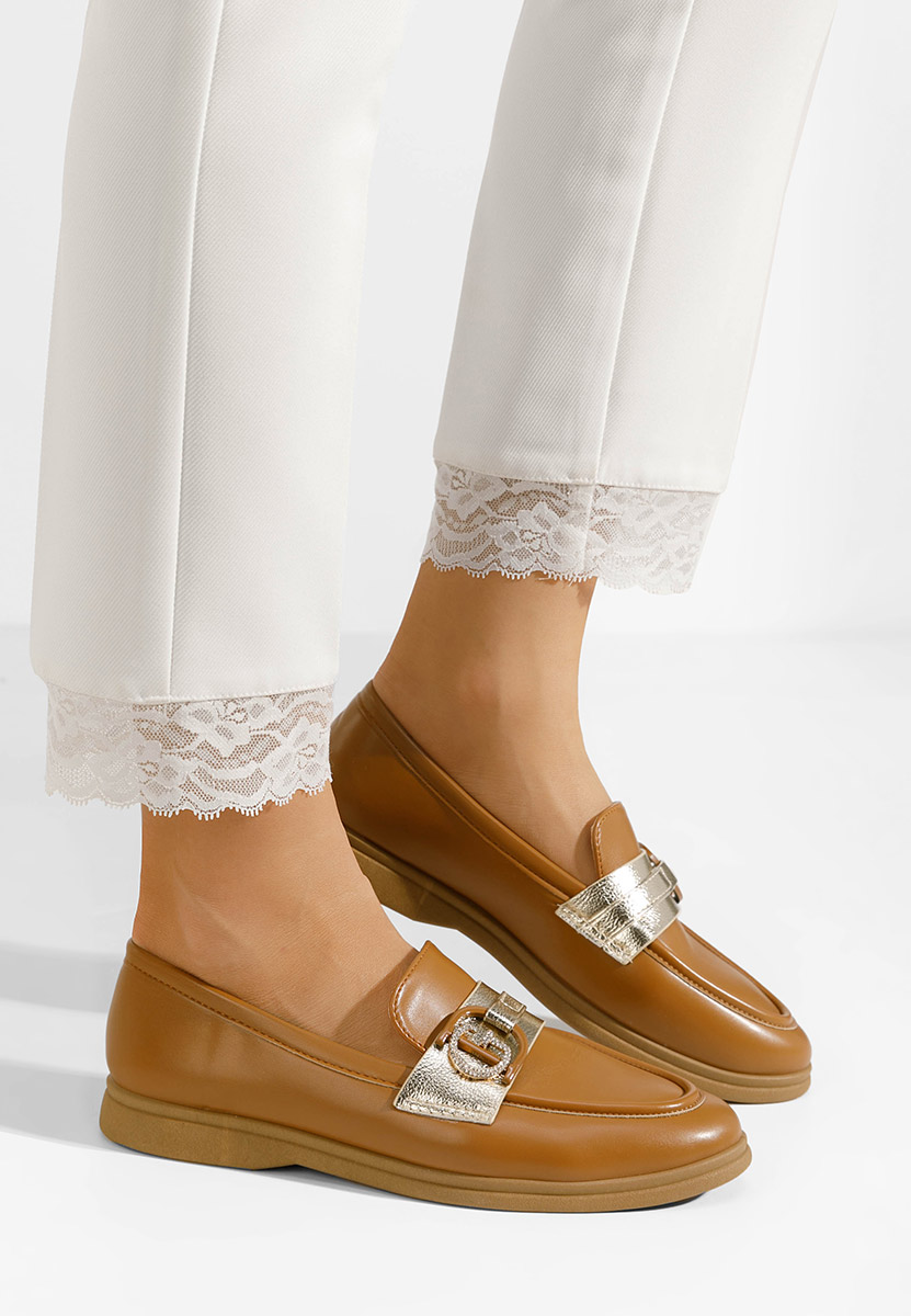 Garina camel női loafer