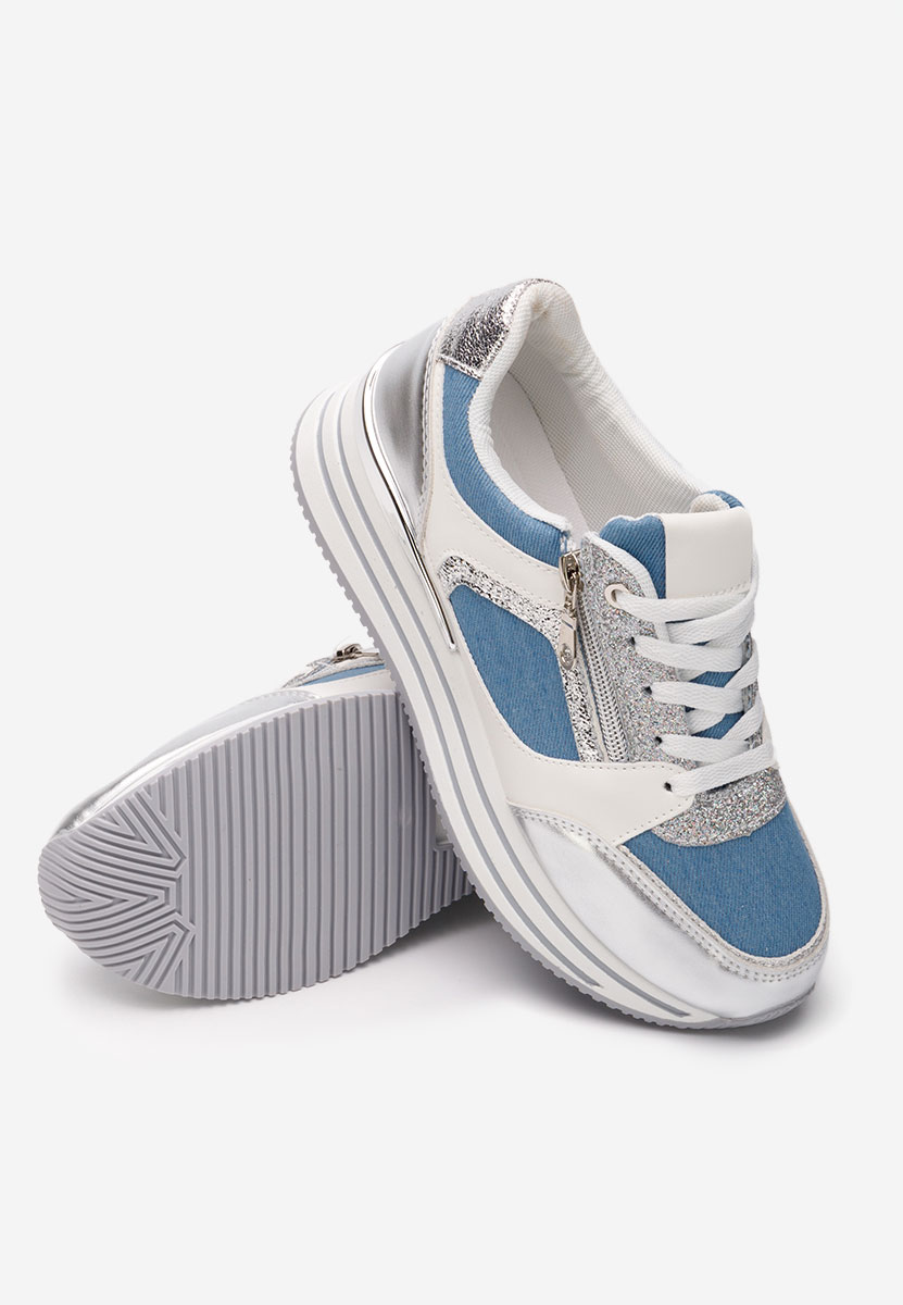 Nellia kék telitalpú platform sneaker