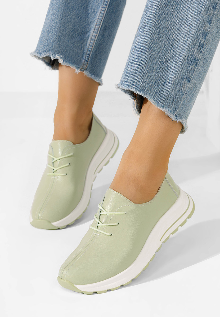 Cici zöld bőr cipő