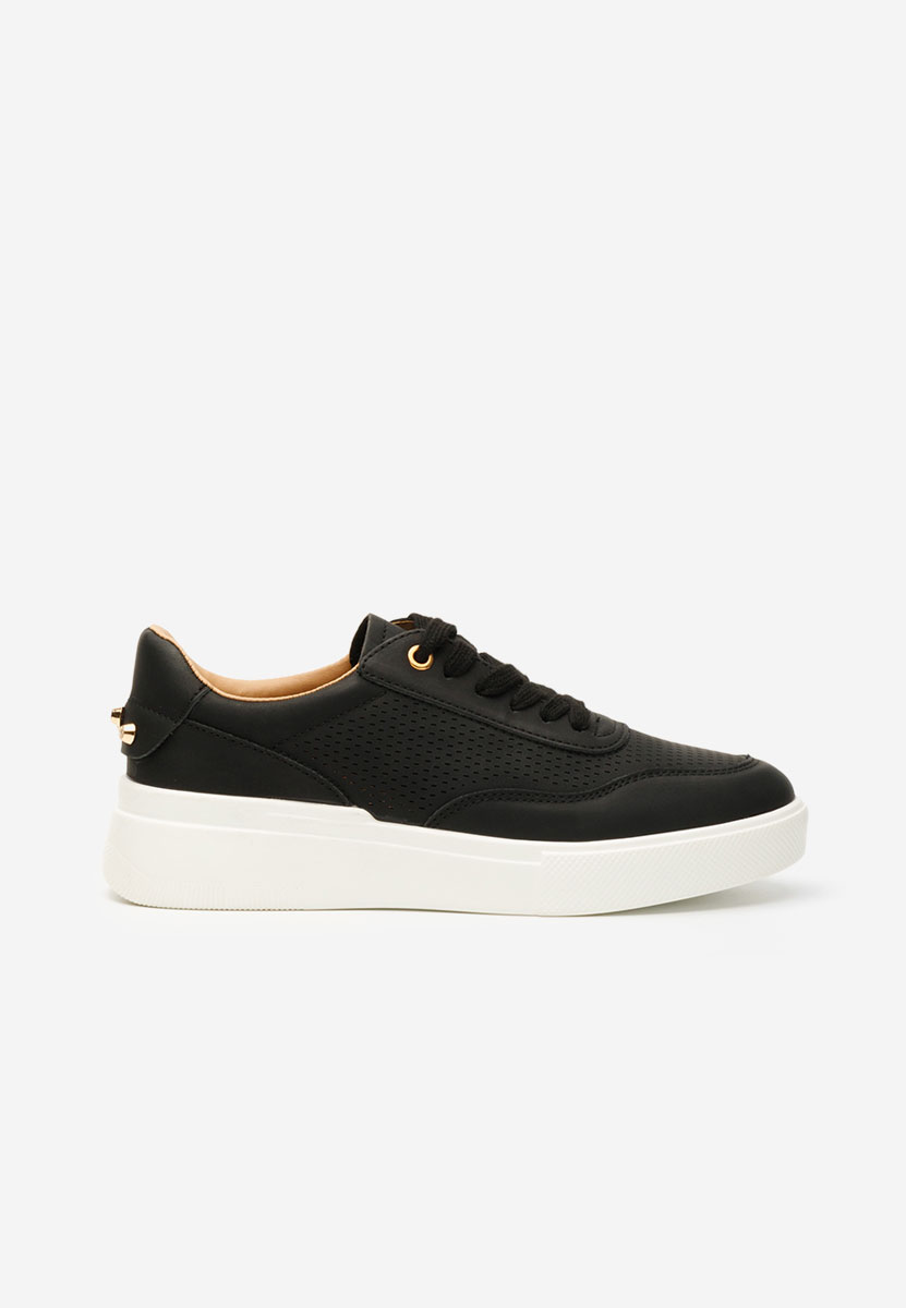 Hessa fekete telitalpú platform sneaker