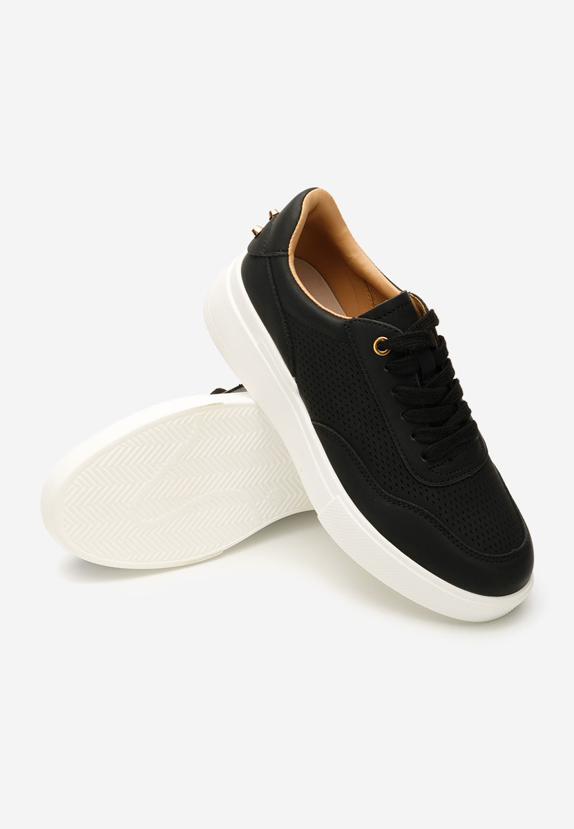 Hessa fekete telitalpú platform sneaker