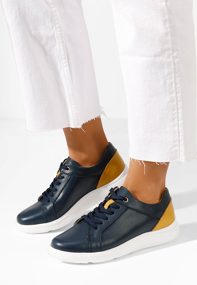 Emree tengerészkék női bőr sneaker