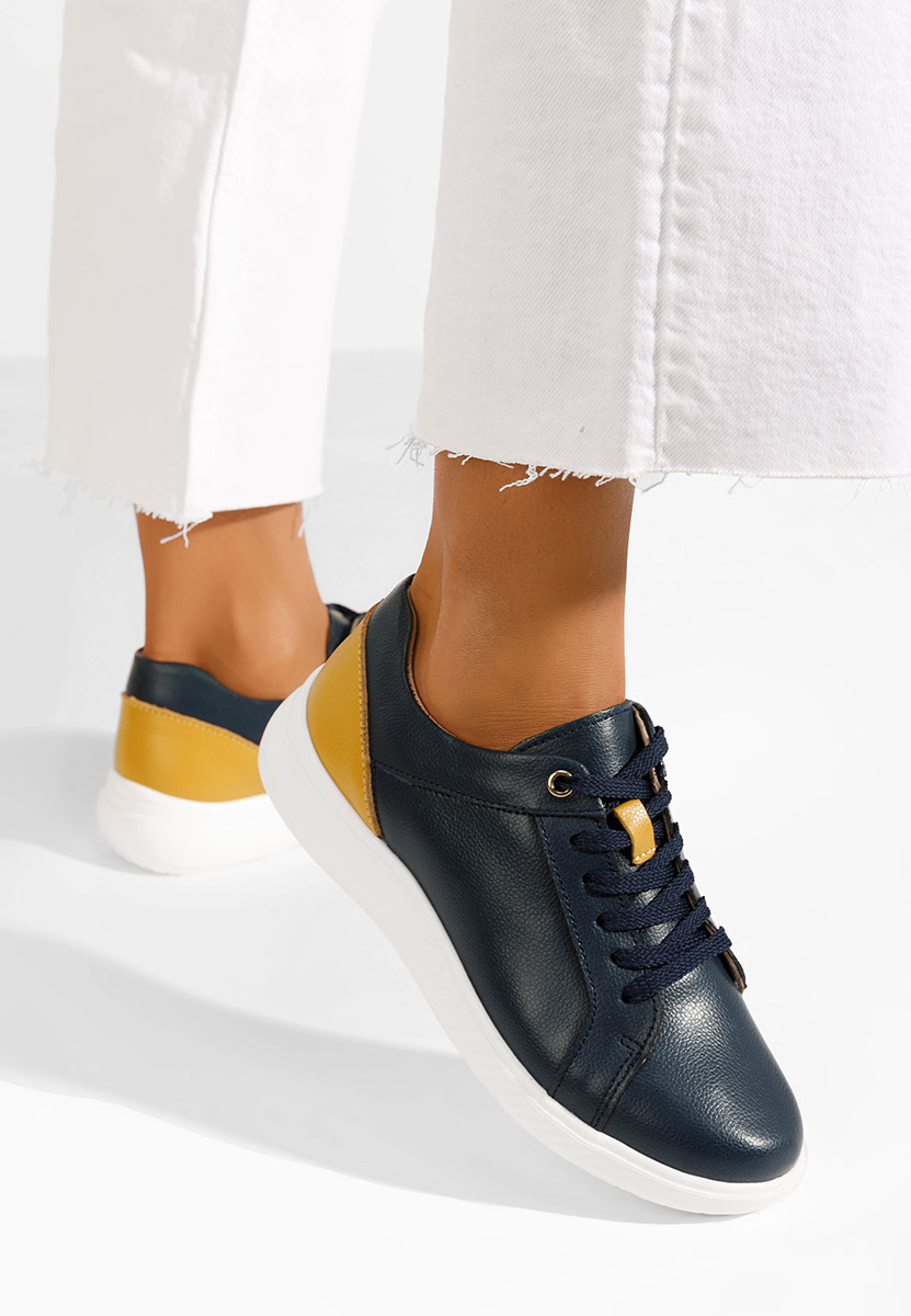 Emree tengerészkék női bőr sneaker