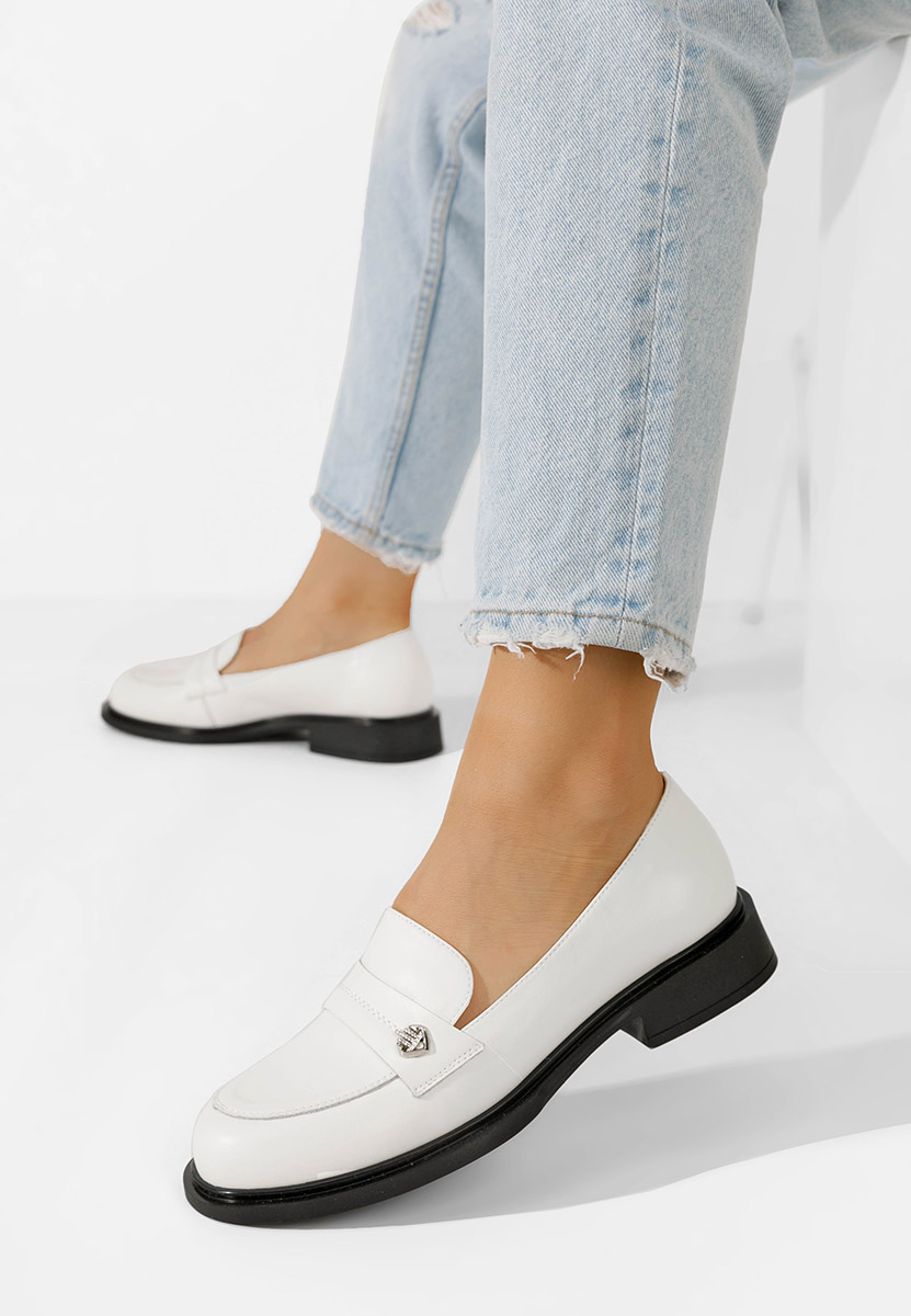 Grapila fehér női loafer cipő