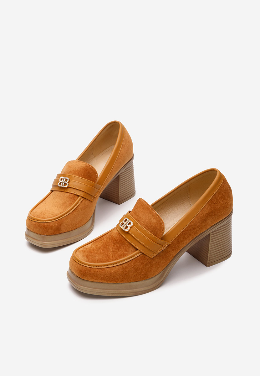 Jonsia camel női loafer cipő