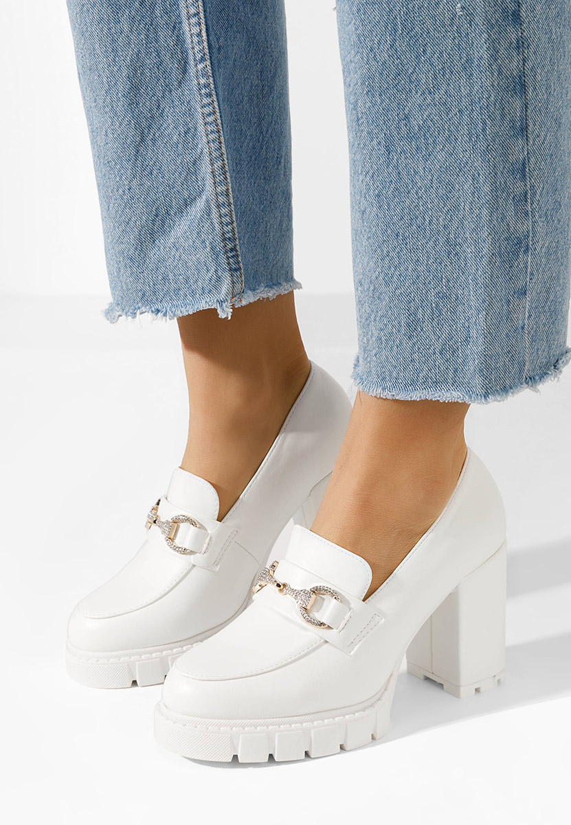 Reena fehér női loafer cipő