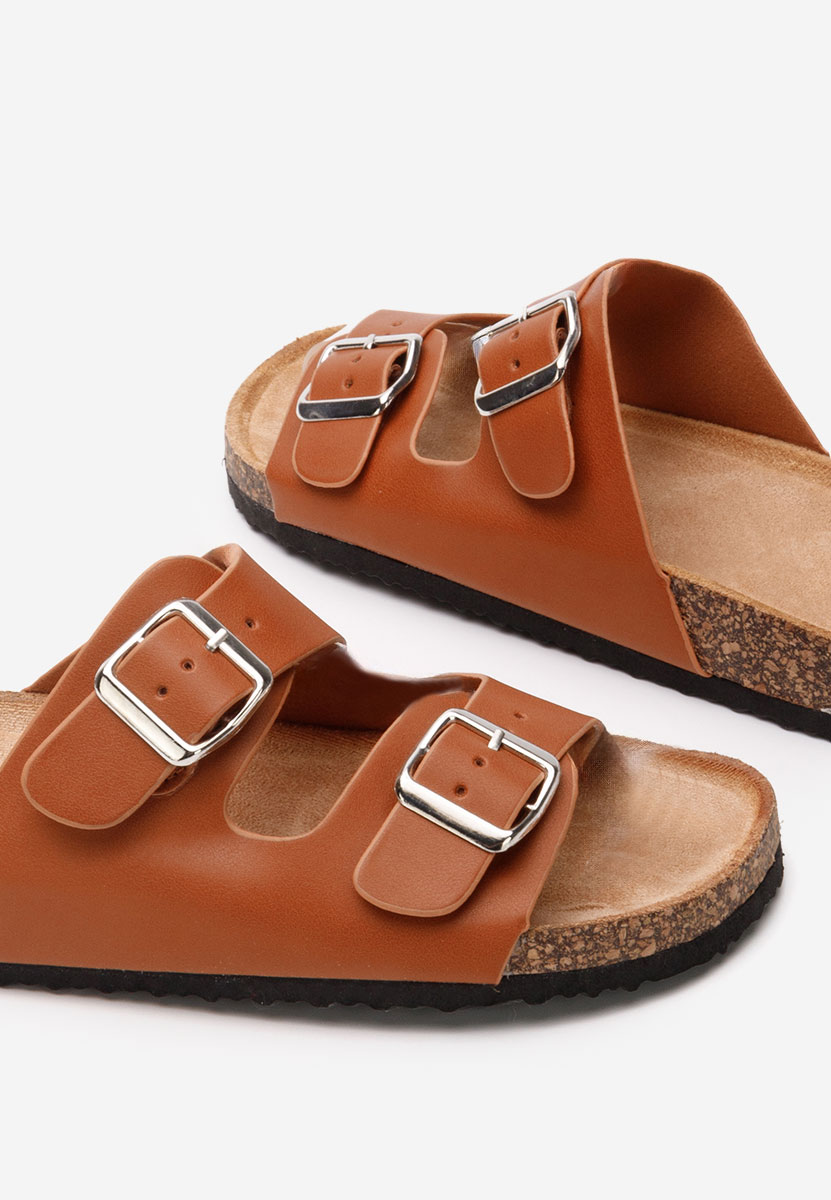 Cu talpa inalta evet v2 camel női papucs
