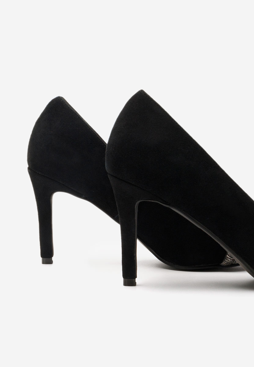 Marillia v2 fekete bőr tűsarkú cipő 