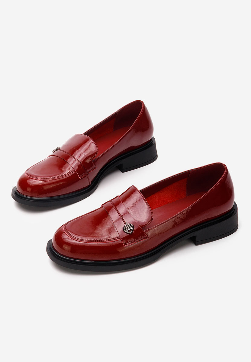 Grapila borvörös női loafer cipő