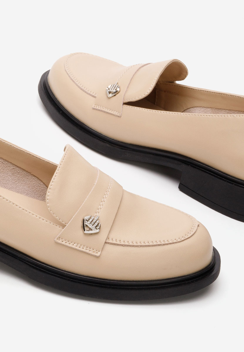 Grapila bézs női loafer cipő