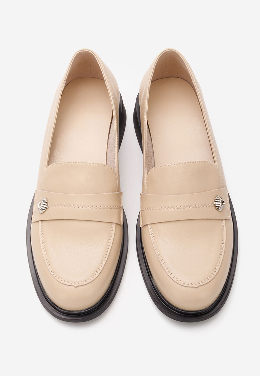 Grapila bézs női loafer cipő