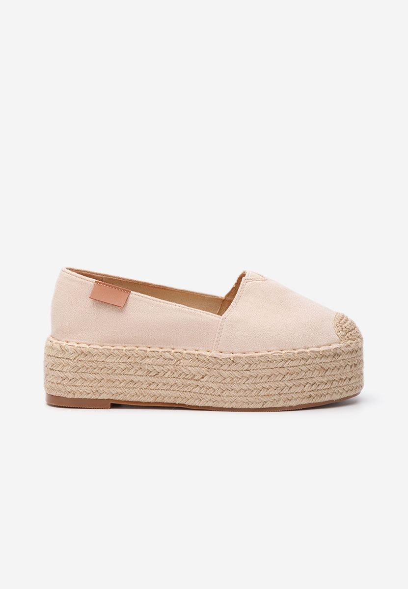 Laguna bézs telitalpú platform espadrilles