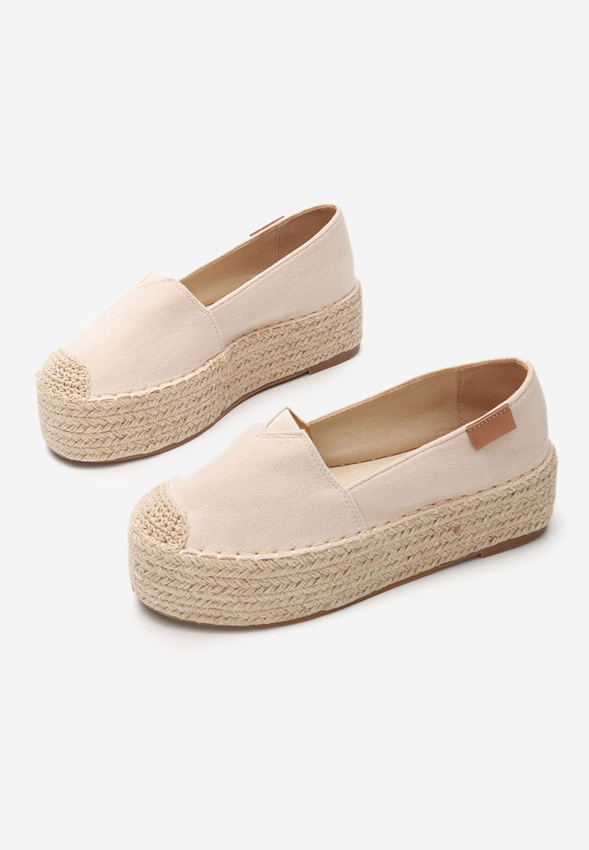 Laguna bézs telitalpú platform espadrilles
