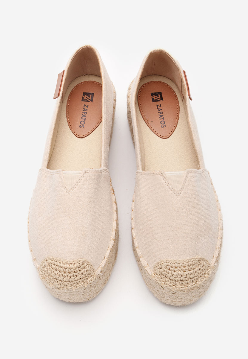 Laguna bézs telitalpú platform espadrilles