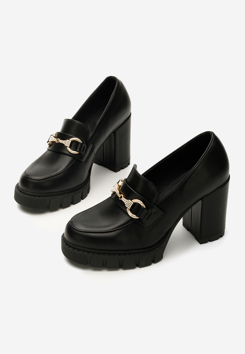 Reena fekete női loafer cipő