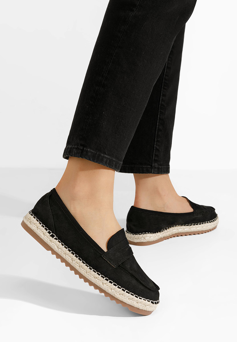 Elanore fekete női mokaszin