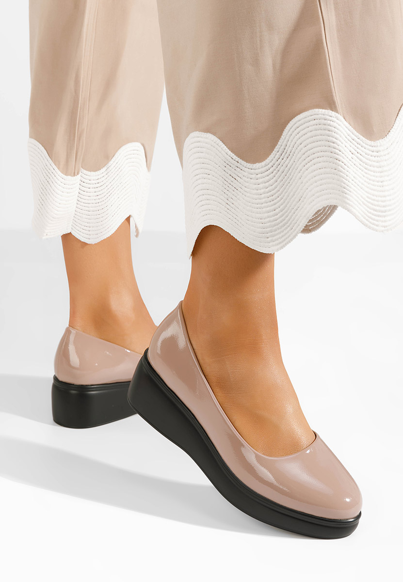 Milanca v2 khaki fűzős női cipő