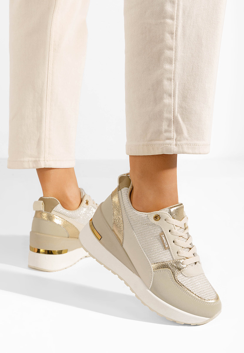 Zaneta bézs platform sneaker cipő 