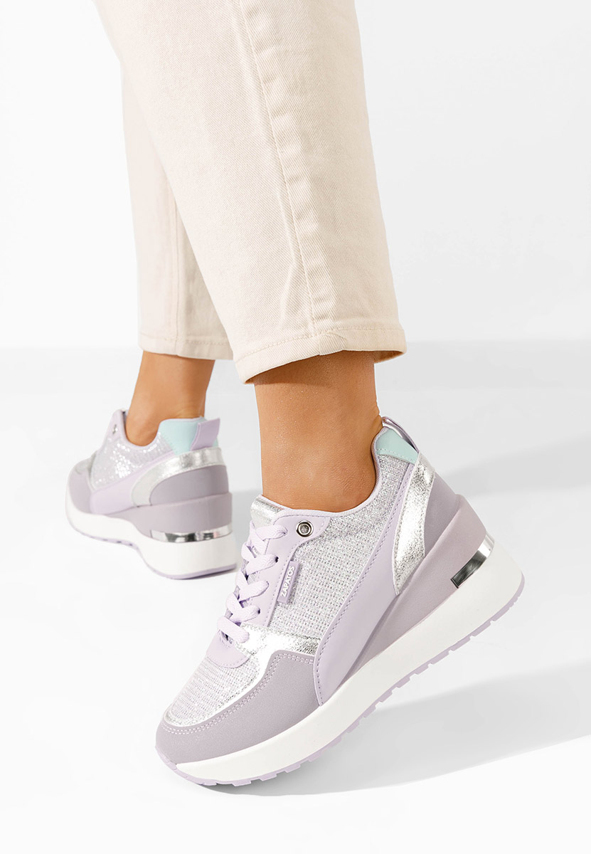 Zaneta világos lila platform sneaker cipő 