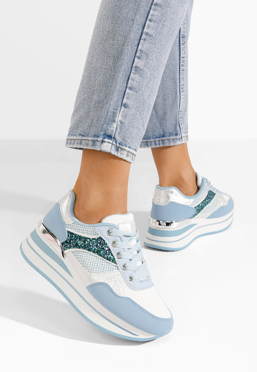 Camora tengerészkék telitalpú platform sneaker